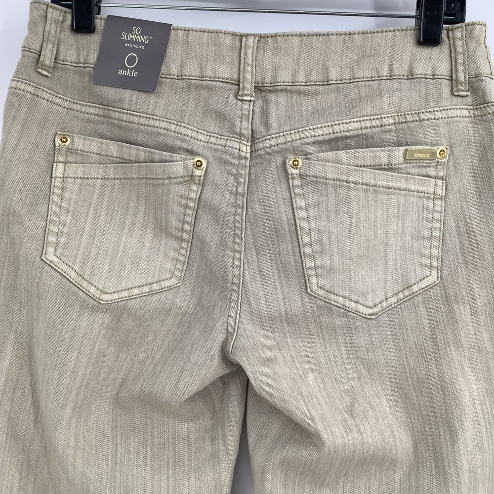 Chico’s So Slimming Ankle Crop Jeans New Khaki Chico’s Size 0 / NWT
